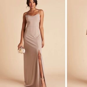Brand new Birdy Grey - Taupe ‘Ash’ in crepe material bridesmaid dress in xs